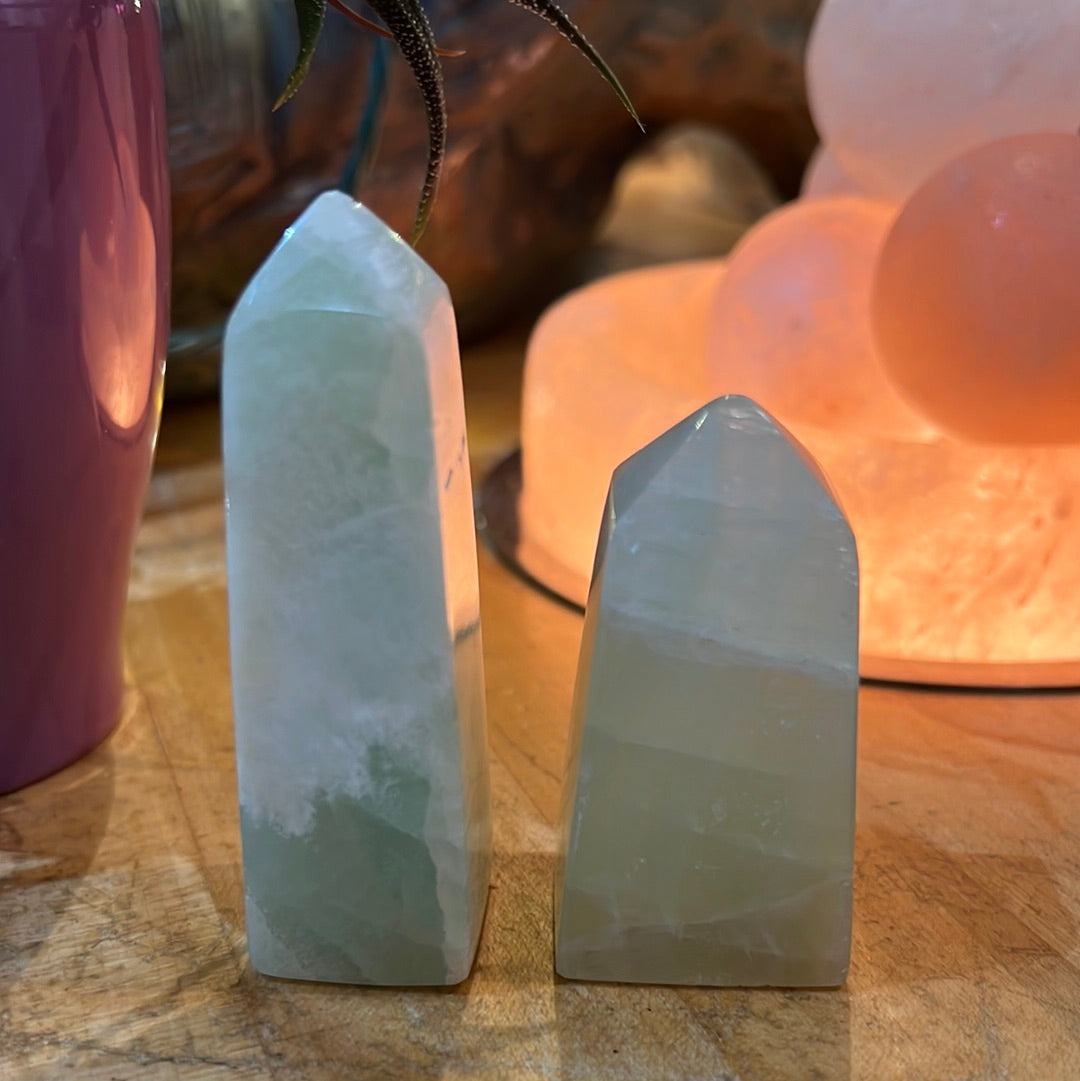 Pistachio Calcite Tower