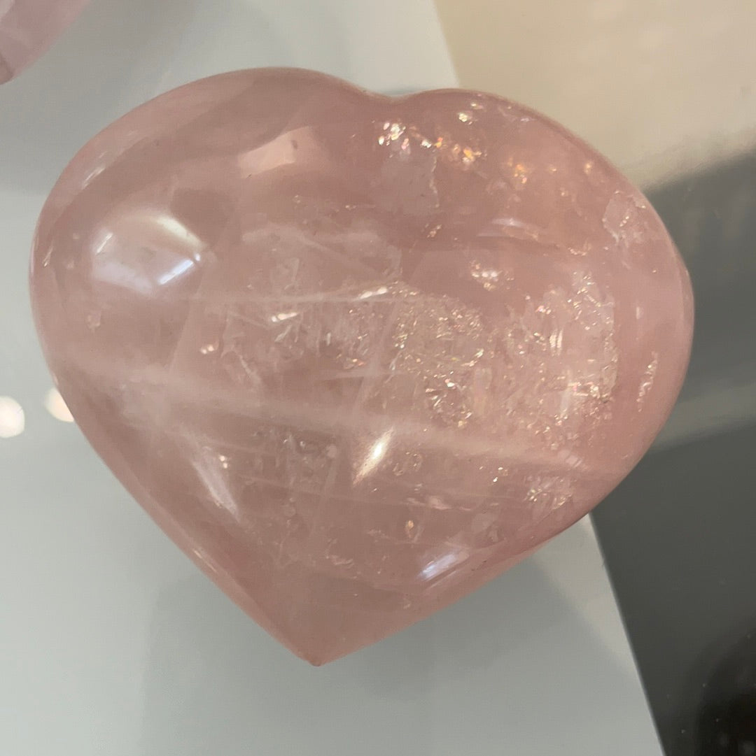 Rose Quartz Heart - Lg