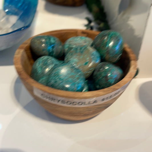 Chrysocolla Palm Stones