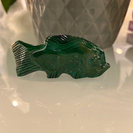 Malachite Fish Carving