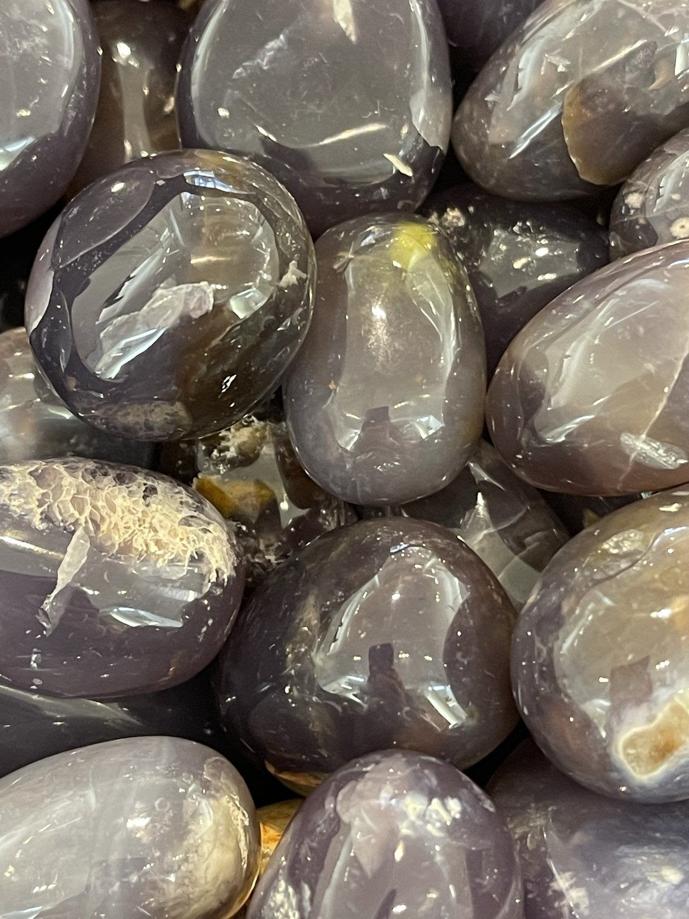 Purple Chalcedony Tumbles