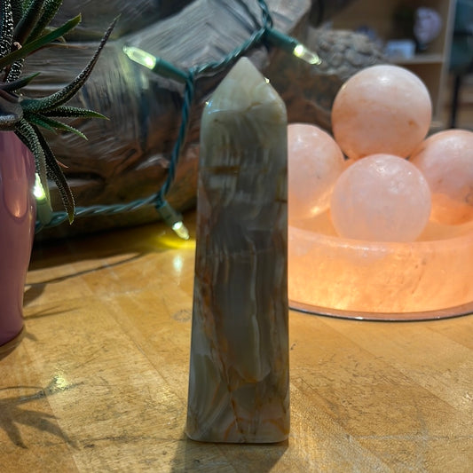 Pink Banded Onyx Tower