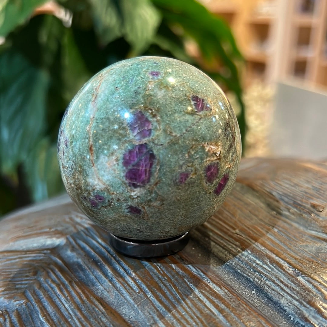 Ruby In Fuchsite Sphere