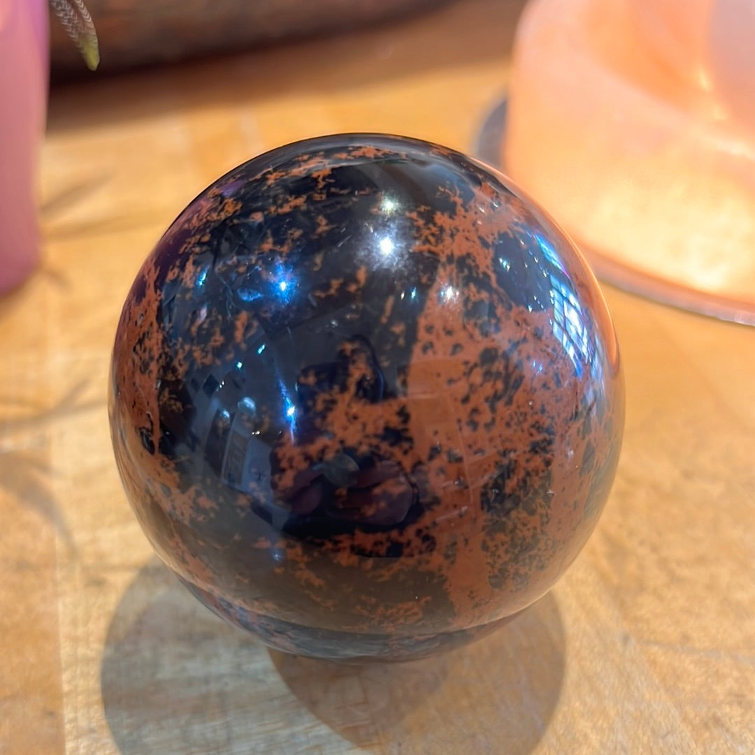 Mahogany Obsidian Sphere