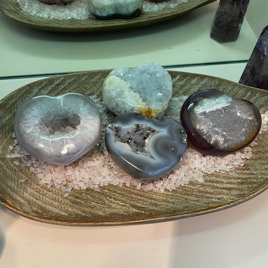 Druzy Agate Heart