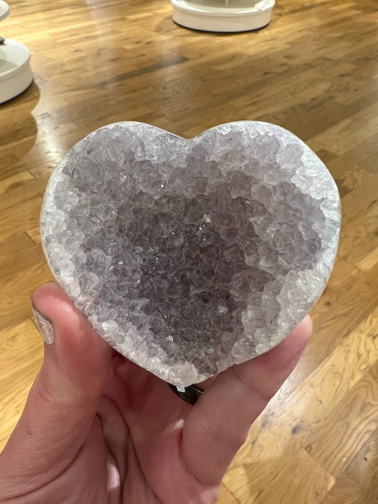 Druzy Agate Heart