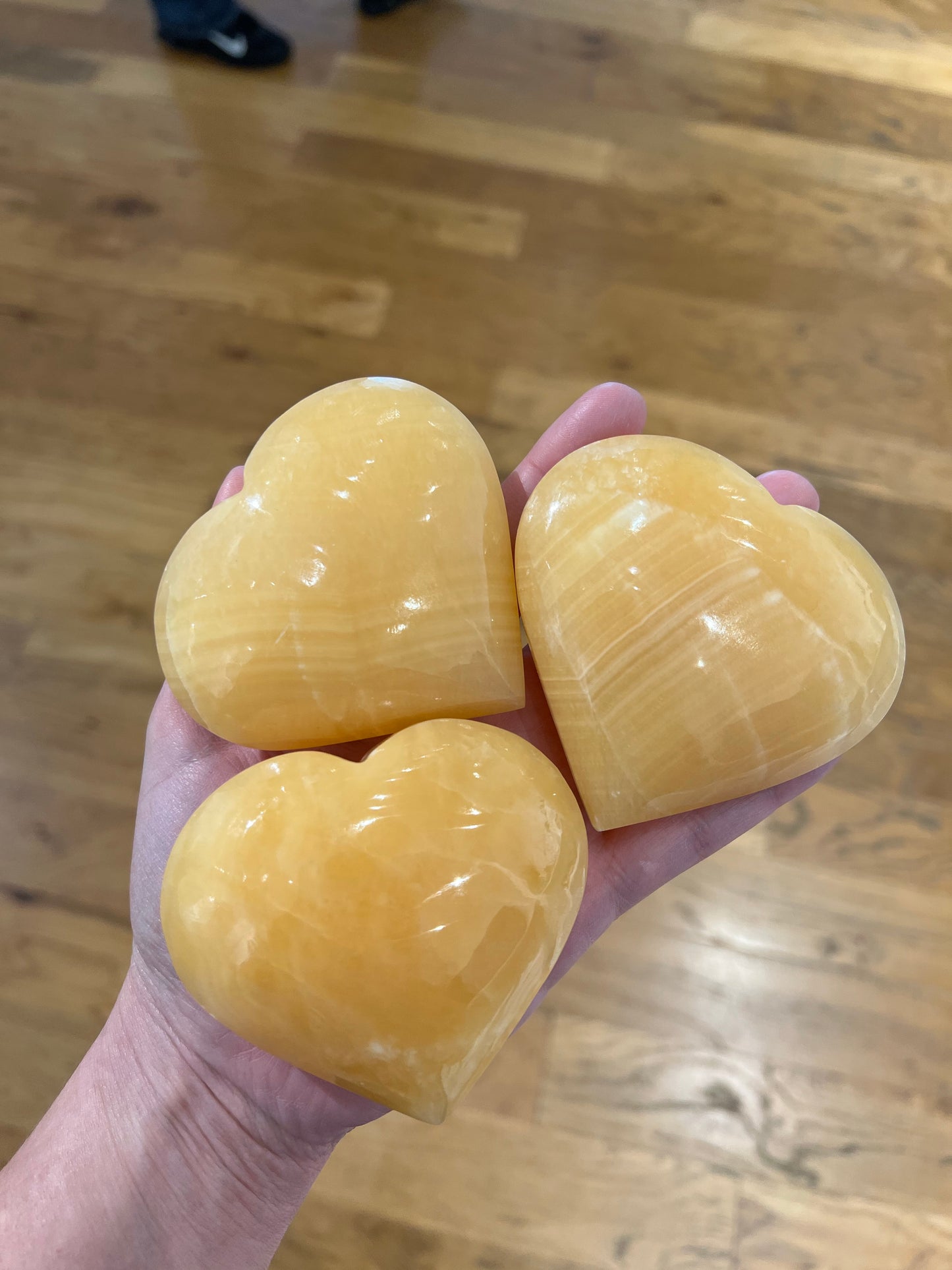 Orange Calcite Heart