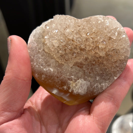 Druzy Agate Heart