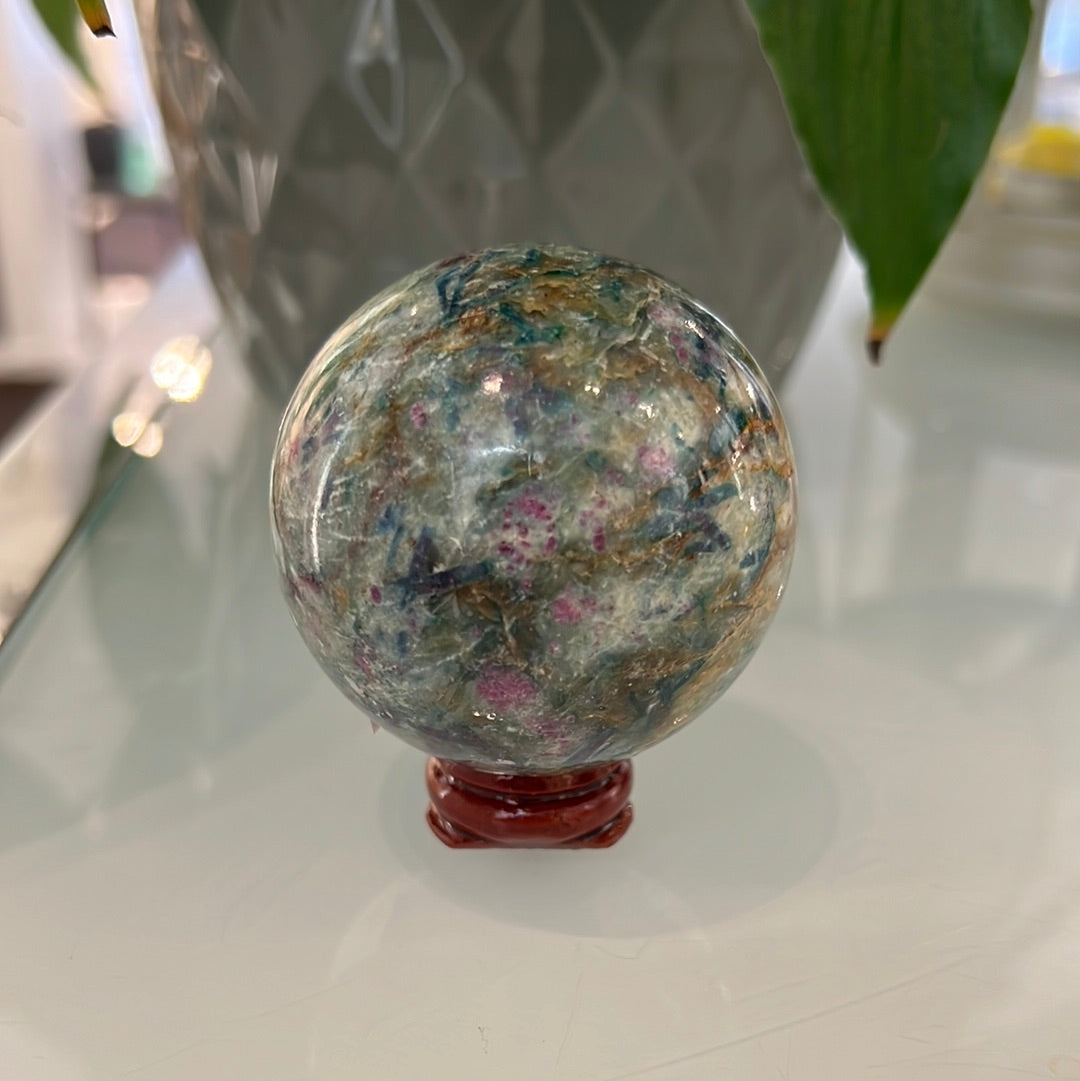 Ruby In Fuchsite Sphere