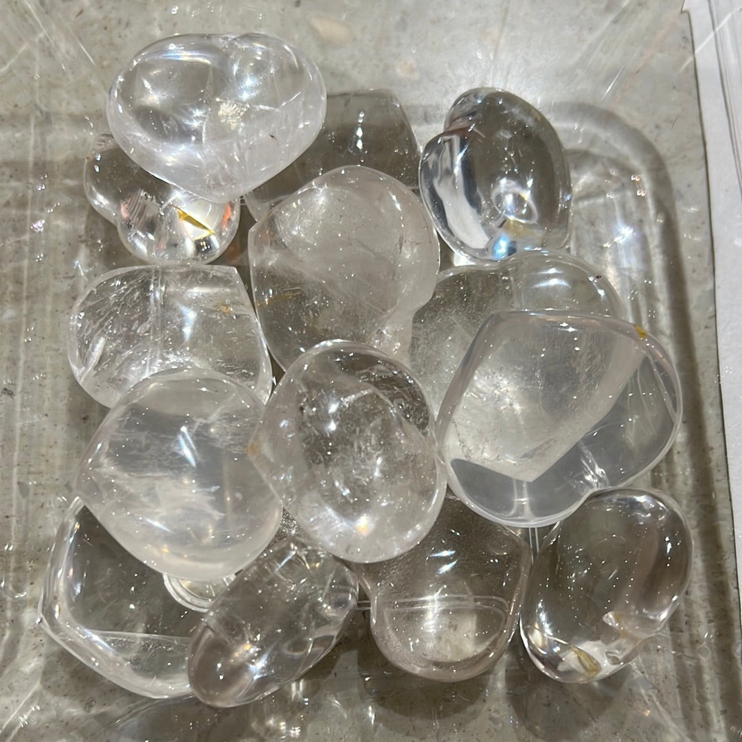 Clear Quartz Hearts