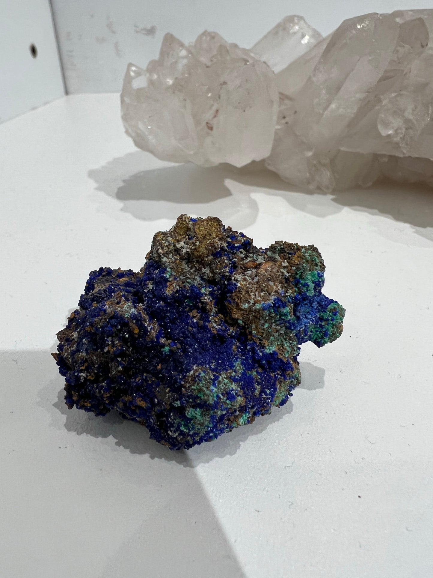 Azurite With Malachite