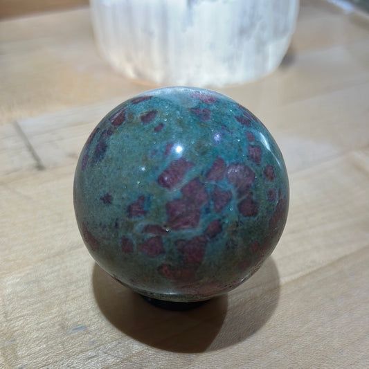 Ruby in Fuchsite Sphere