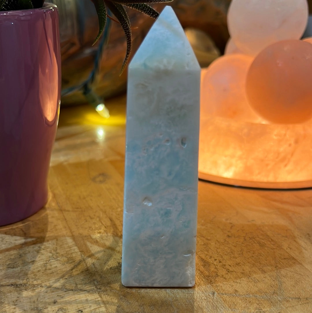 Caribbean Blue Calcite Tower