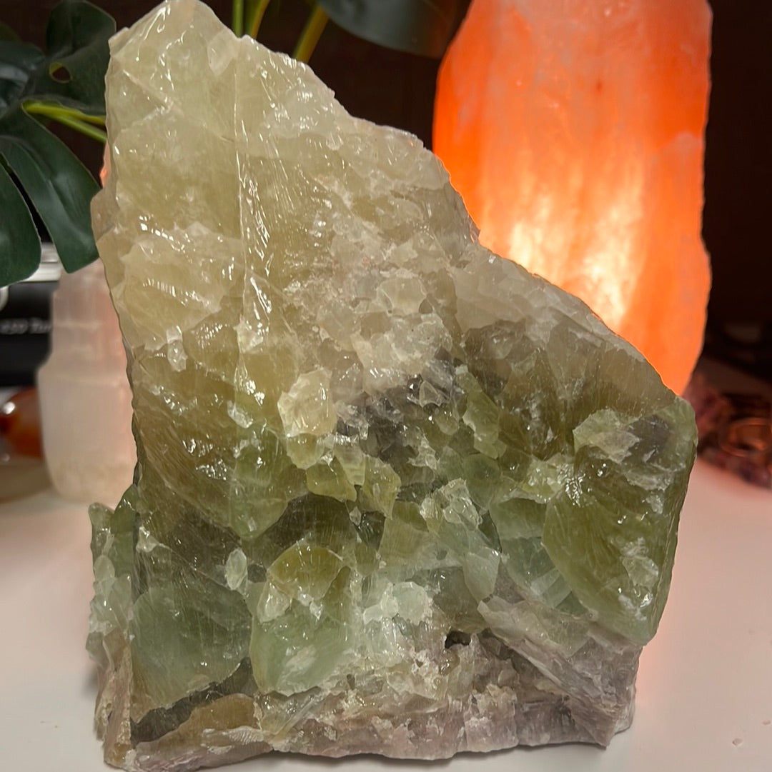 Green Calcite Chunk