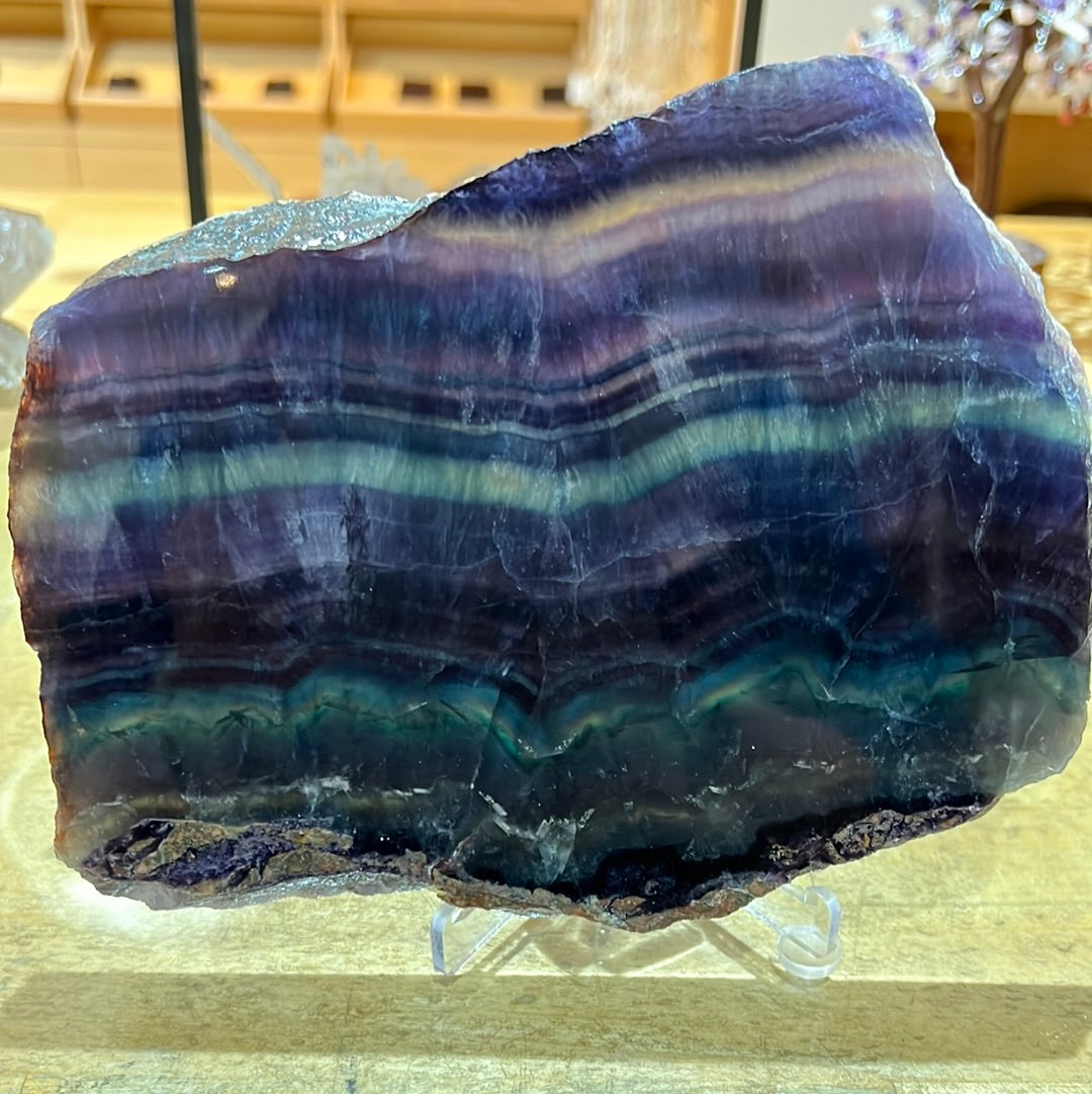 Rainbow Fluorite Slab