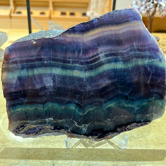 Rainbow Fluorite Slab