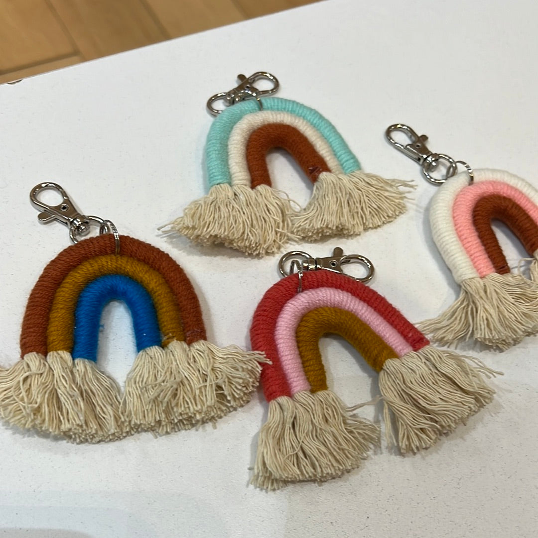 Rainbow Boho Keychain