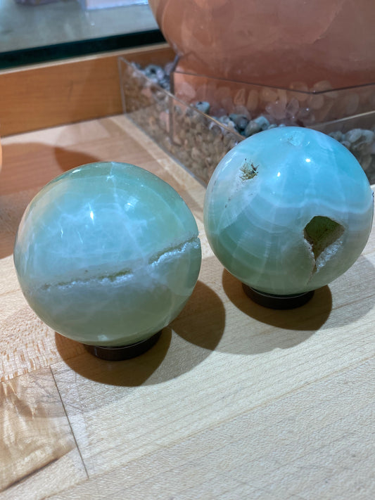 Pistachio Calcite Sphere