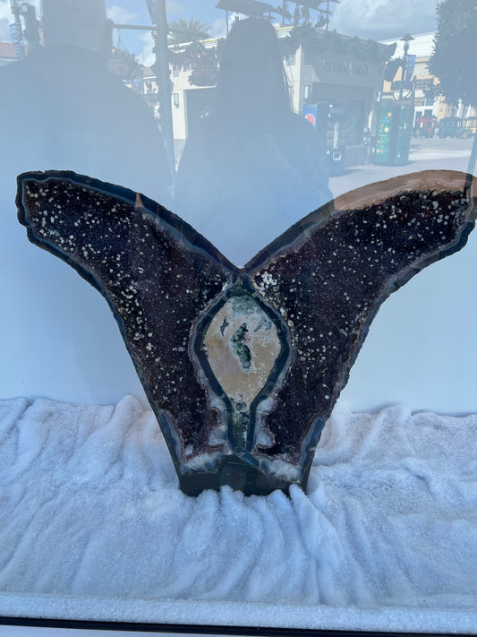 Large Amethyst Butterfly With Calcite