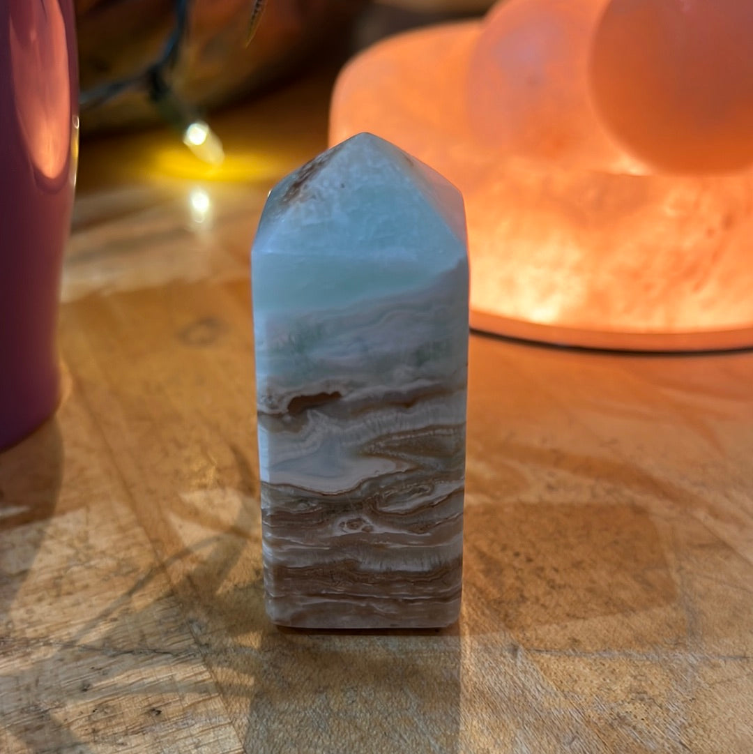 Caribbean Blue Calcite Tower