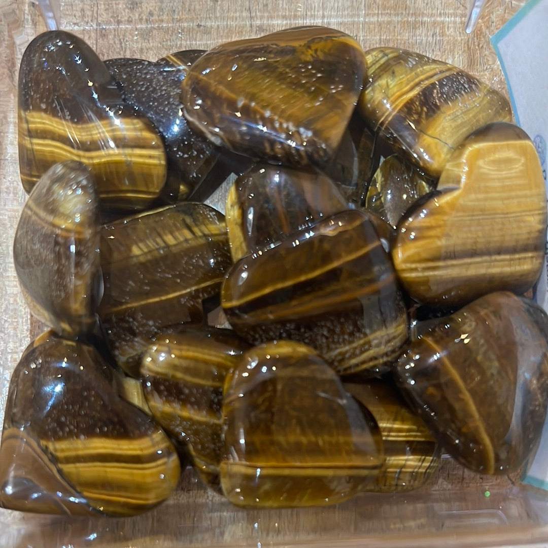Tigers Eye Mini Heart
