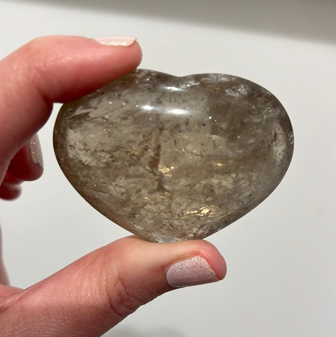 Smoky Citrine Heart
