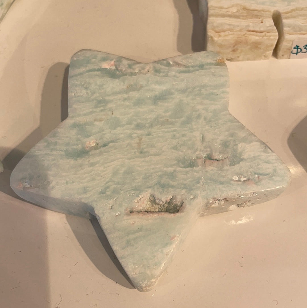 Caribbean Blue Calcite Star