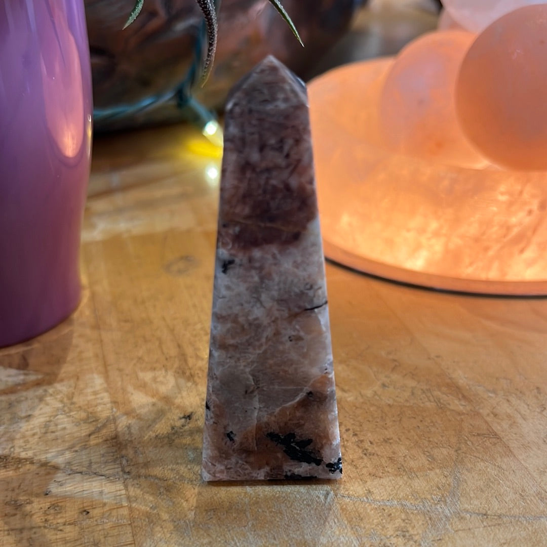 Black Tourmaline On Feldspar Tower