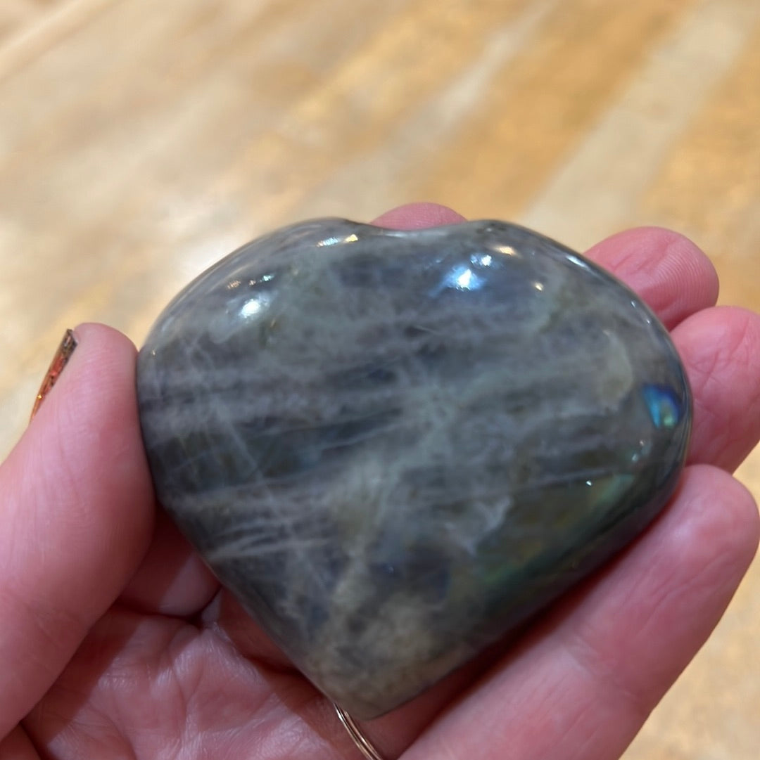 Labradorite Heart