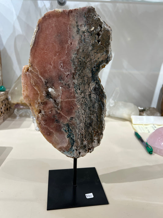 Pink Amethyst On Custom Stand