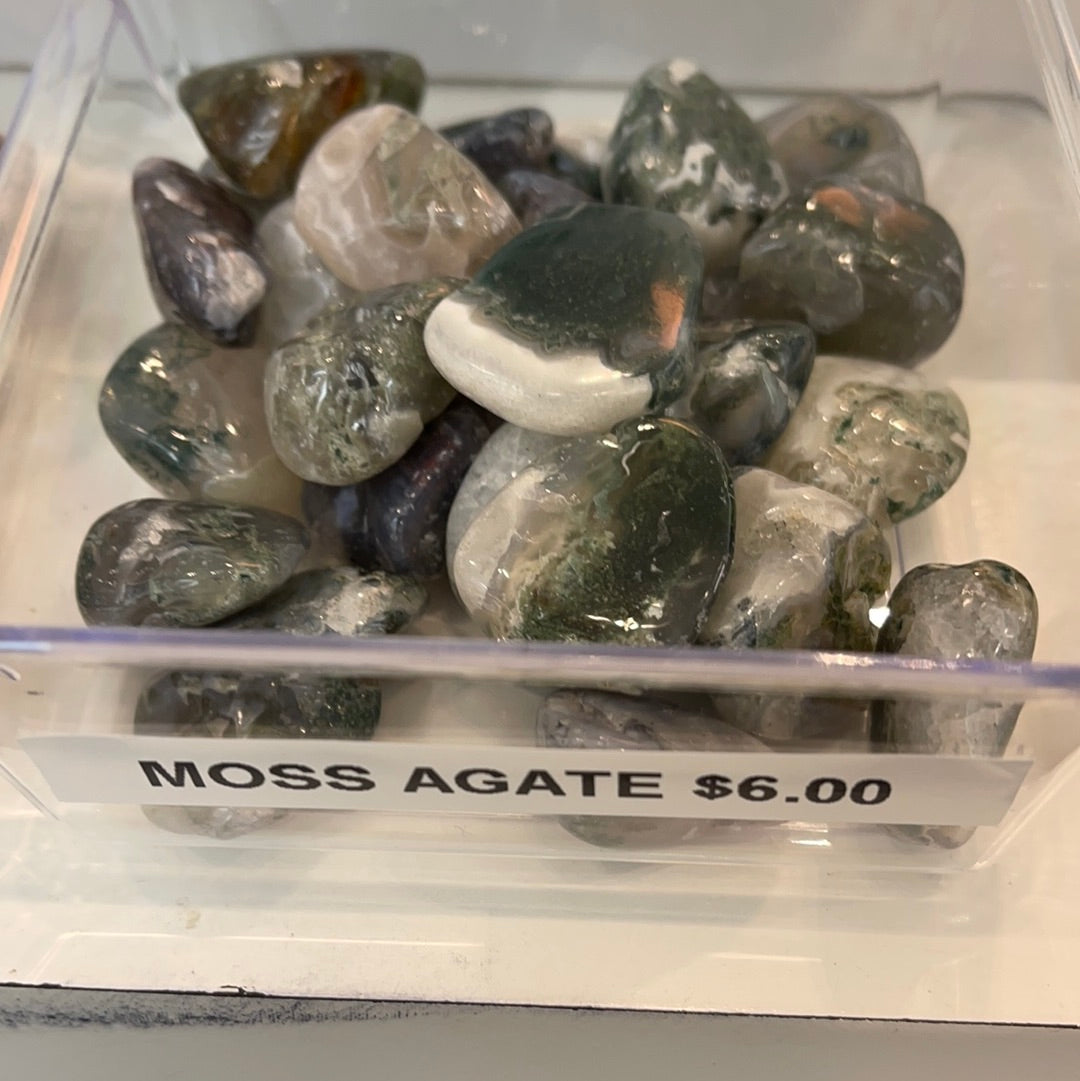 Moss Agate Tumble