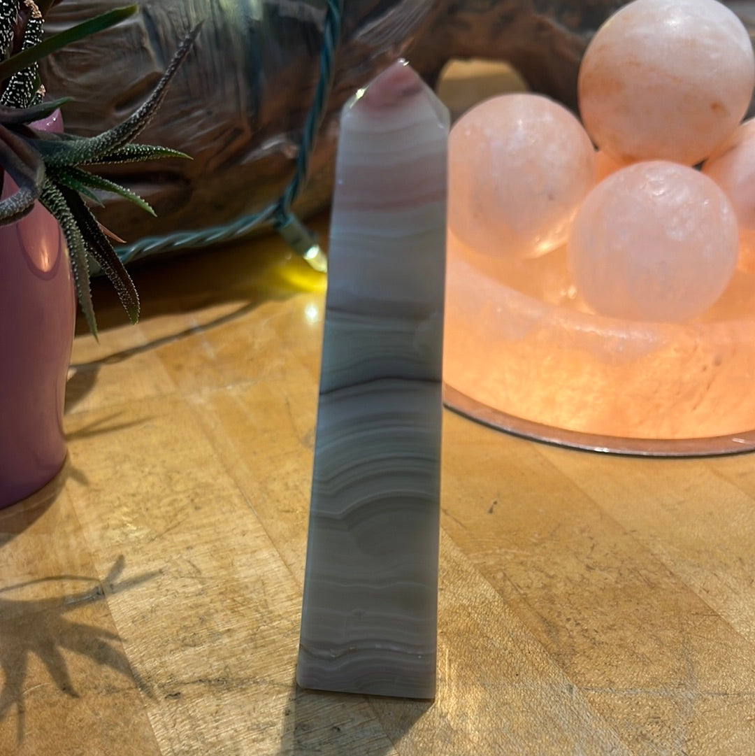 Pink Banded Onyx Tower