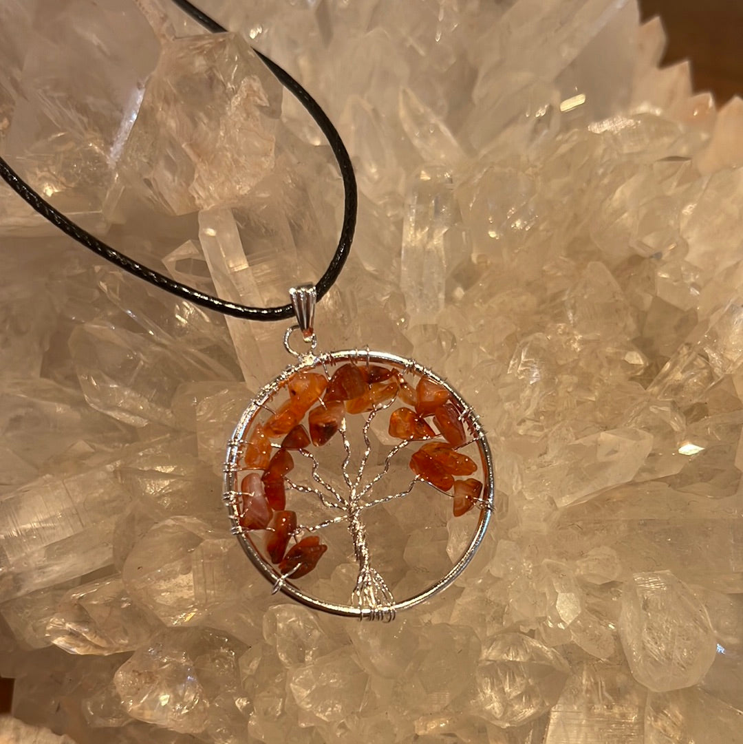 Carnelian Tree Of Life Necklace