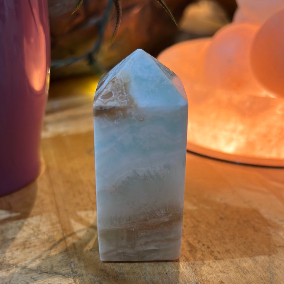 Caribbean Blue Calcite Tower