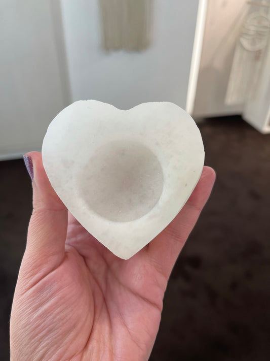 Selenite Candle Holder