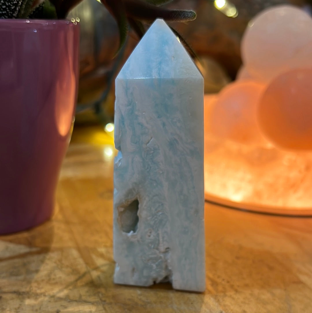 Caribbean Blue Calcite Tower