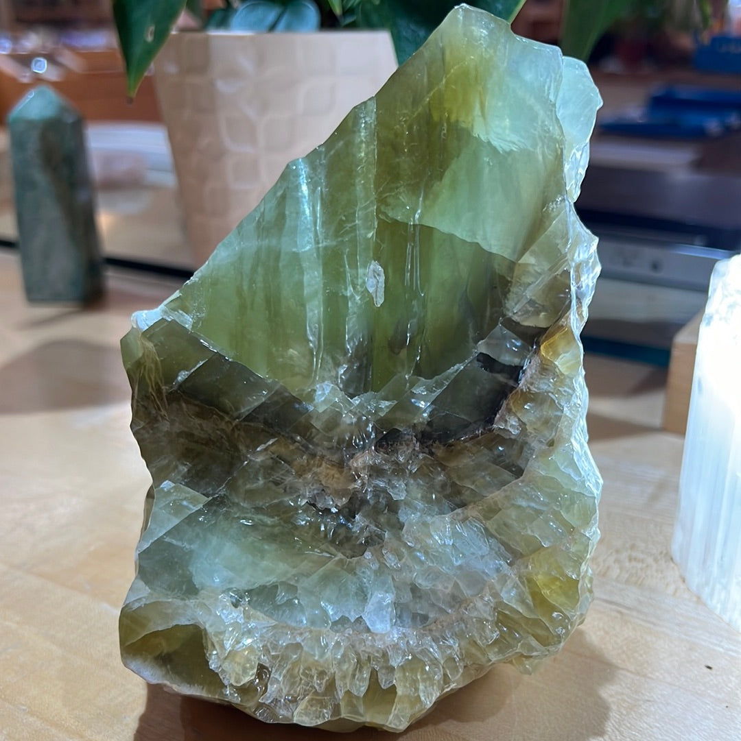 Green Calcite Chunk