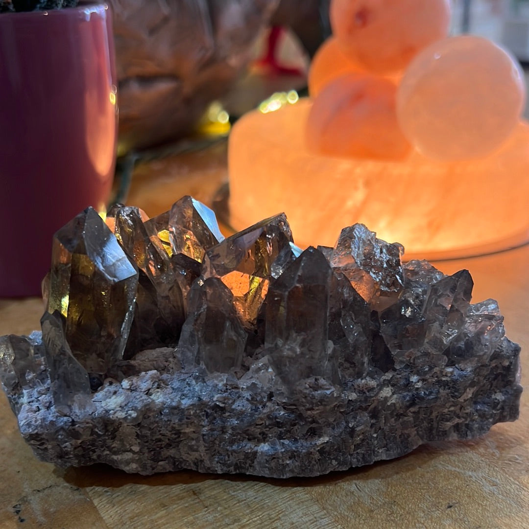 Smoky Quartz Cluster