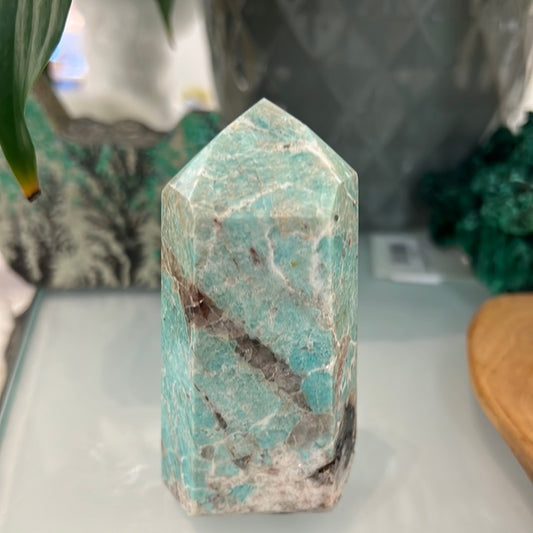 Amazonite With Smoky Quartz And Black Tourmaline