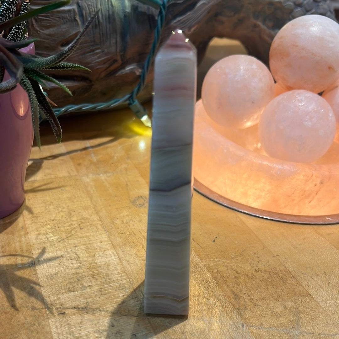 Pink Banded Onyx Tower