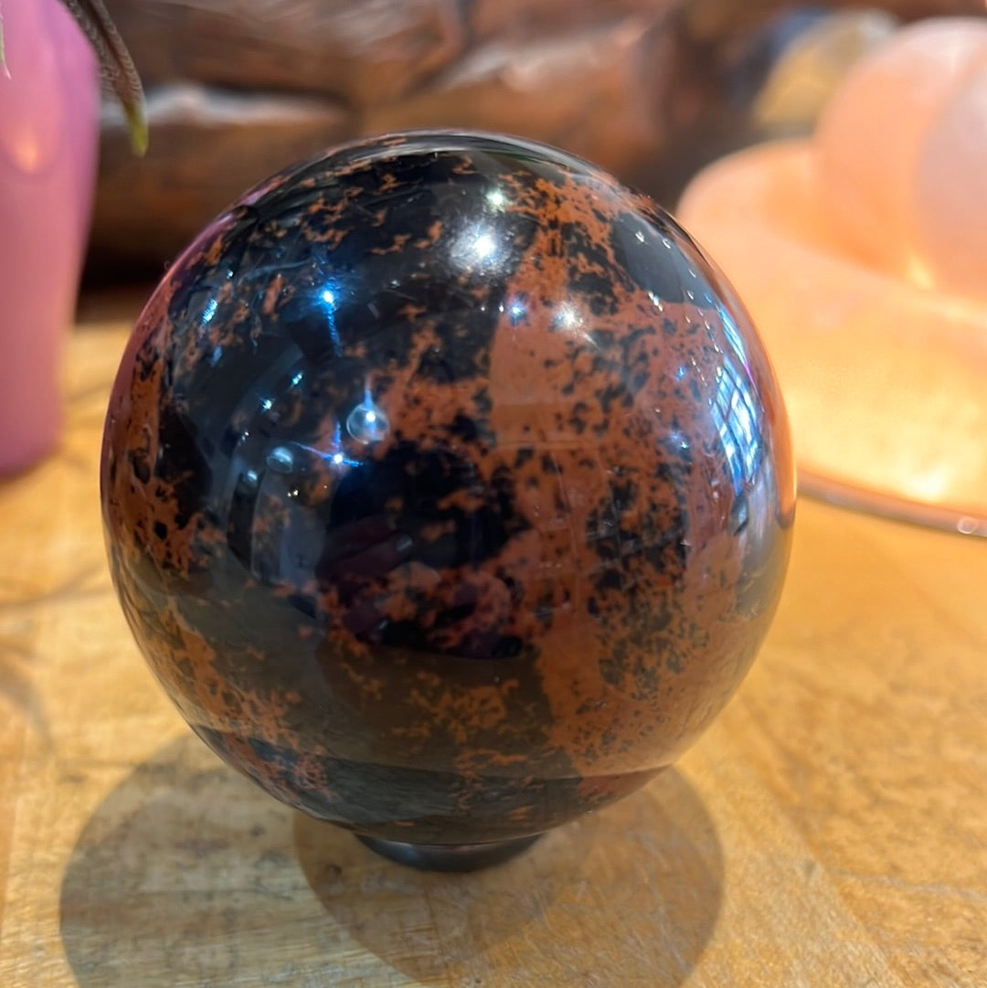 Mahogany Obsidian Sphere