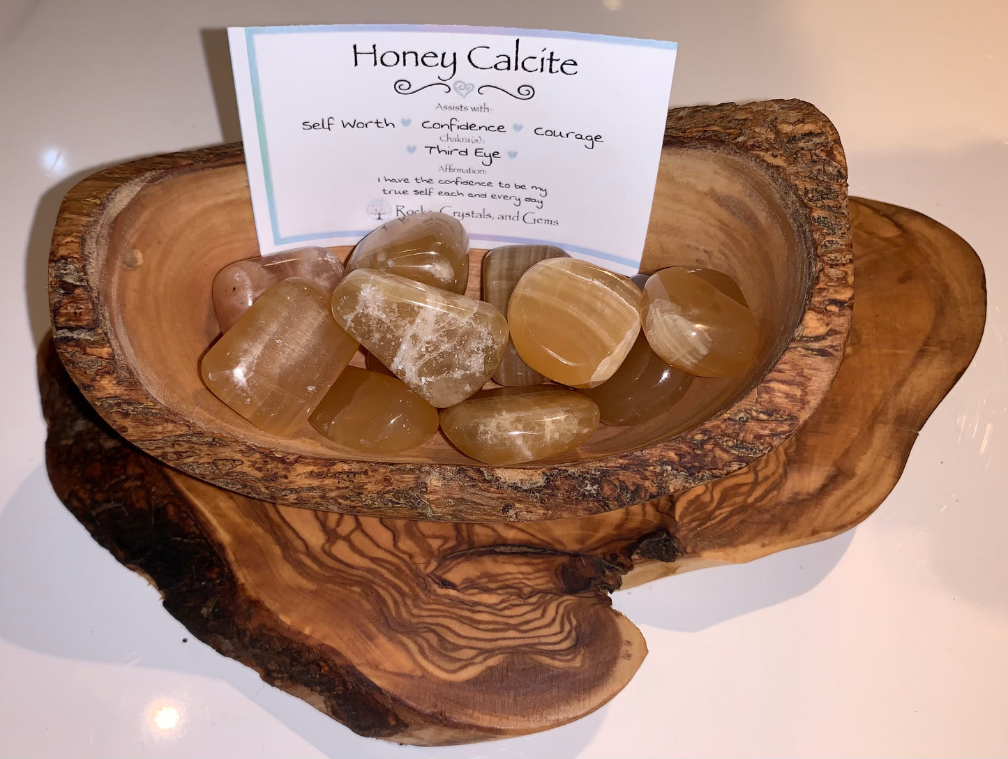 Honey Calcite Tumble