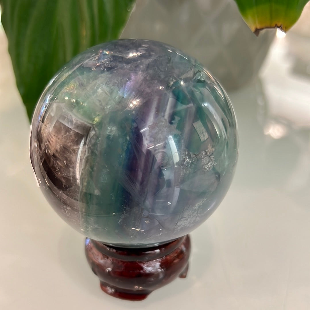 Rainbow Fluorite Sphere