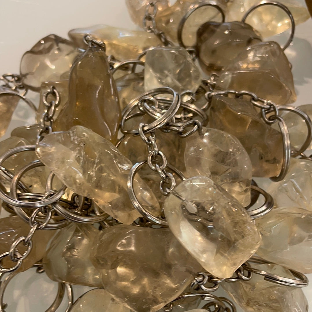 Natural Citrine Key Chain