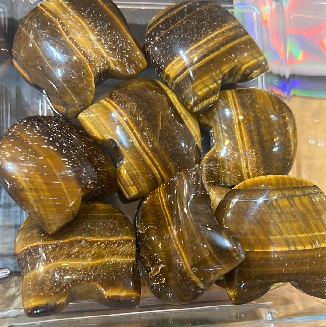 Tigers Eye Mini Cat Face