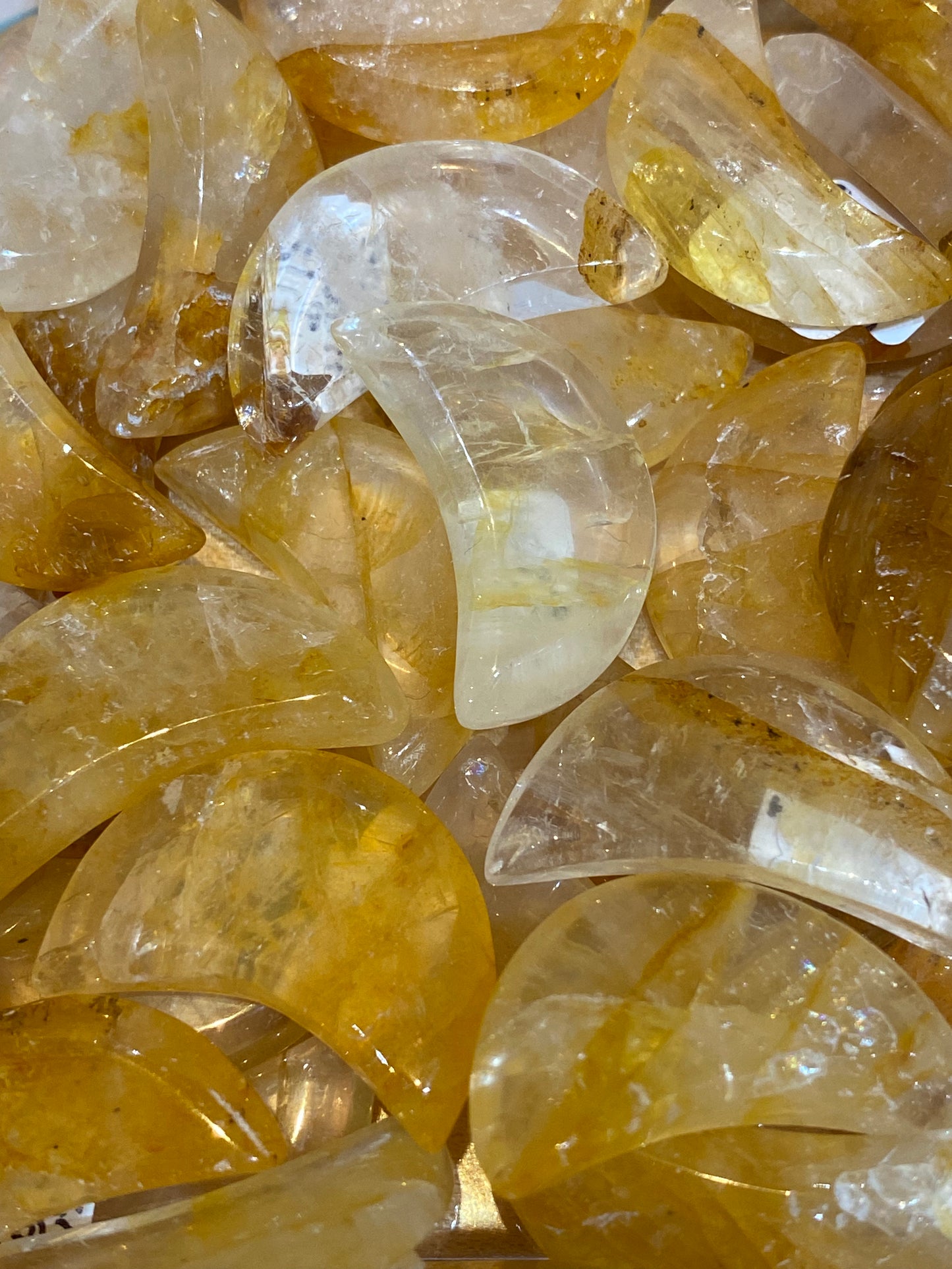 Citrine Mini Moon Carving