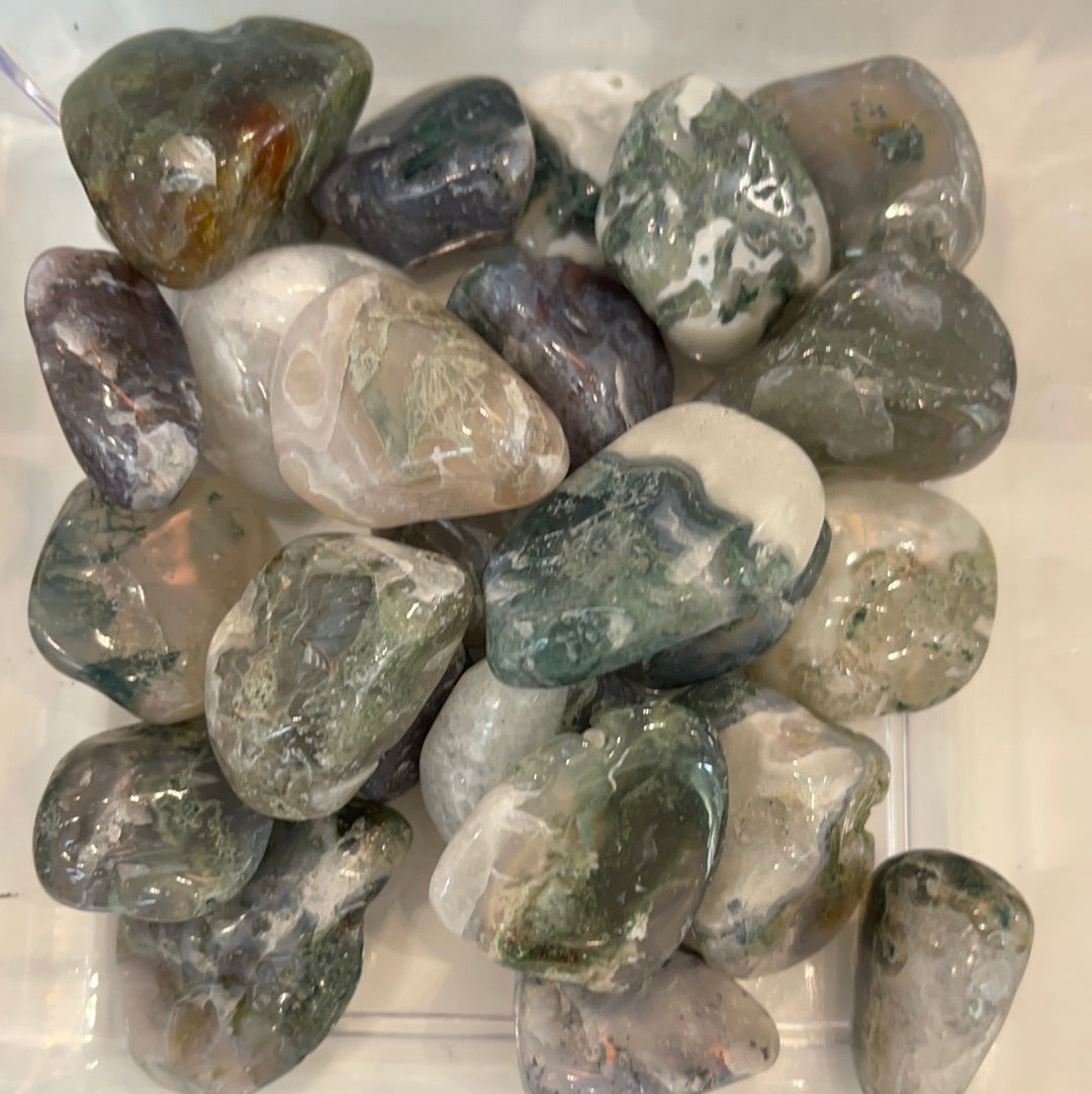 Moss Agate Tumble
