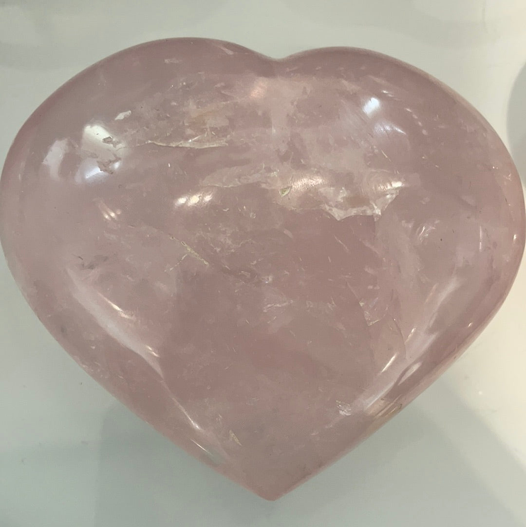 Rose Quartz Heart - Lg