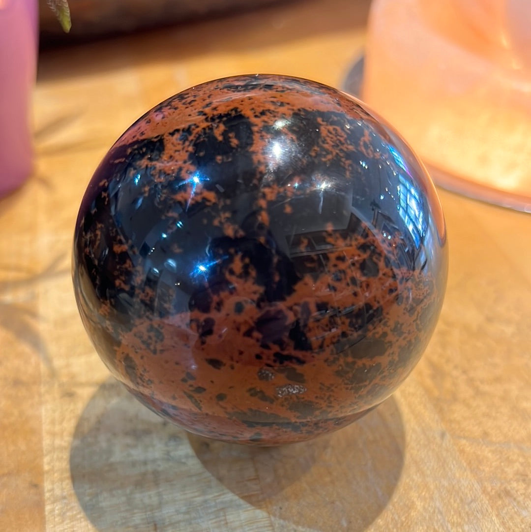 Mahogany Obsidian Sphere