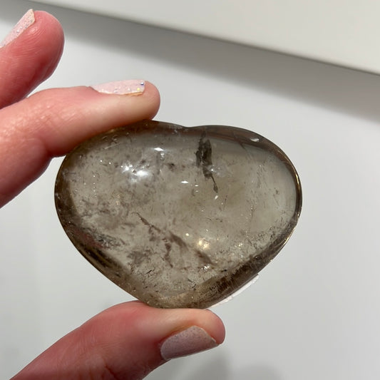 Smoky Citrine Heart
